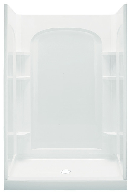 Sterling Alcove 48"x34"x75.75" Vikrell Center Shower Kit, White