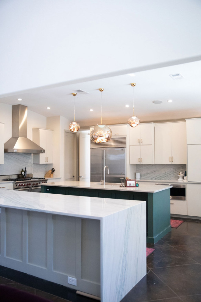 Entry, Living, Kitchen, Laundry + Bathrooms