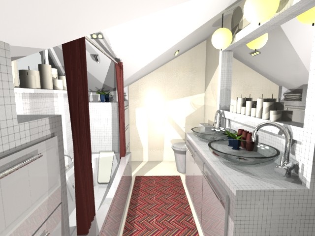 ванная комната на мансардном этаже