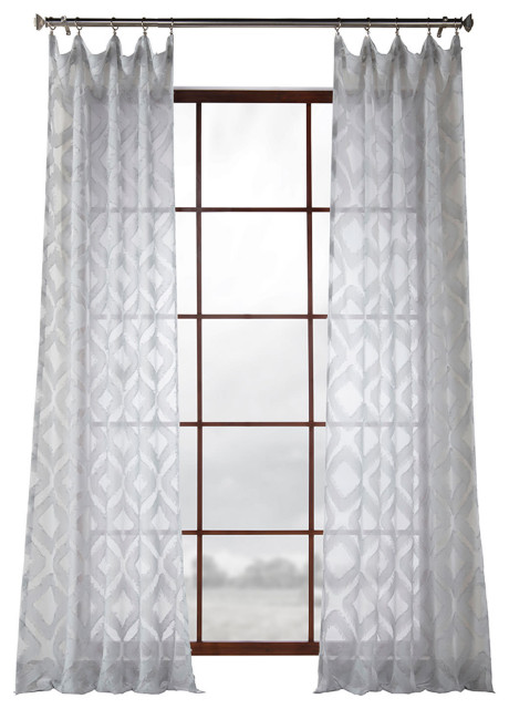 Capella Patterned Linen Sheer Curtain Contemporary Curtains By Half Ds Houzz Capella Patterned Linen Sheer Curtain, Sheer Patterned Curtains Nz