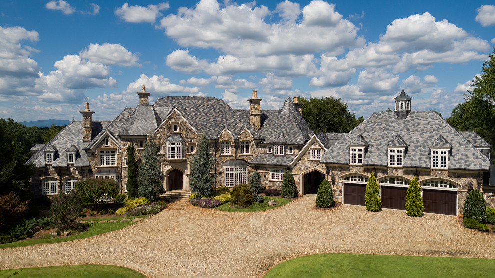 5490 Franklin Goldmine Rd French Country Exterior Atlanta by