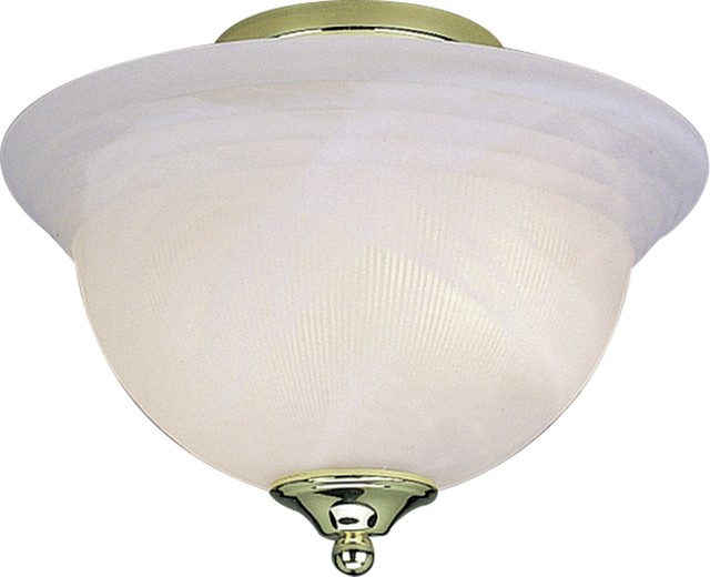 2 Light Polished Brass Interior Flush Mount