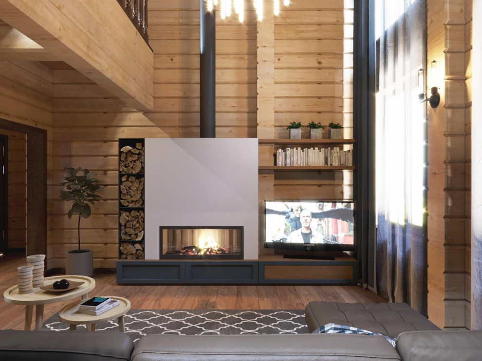 камин в гостиной