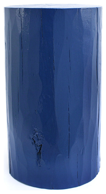 Pintado Log Table, Blueberry | Benjamin Moore Natura® Paint - 2063-30, 12" Dia X 20" H