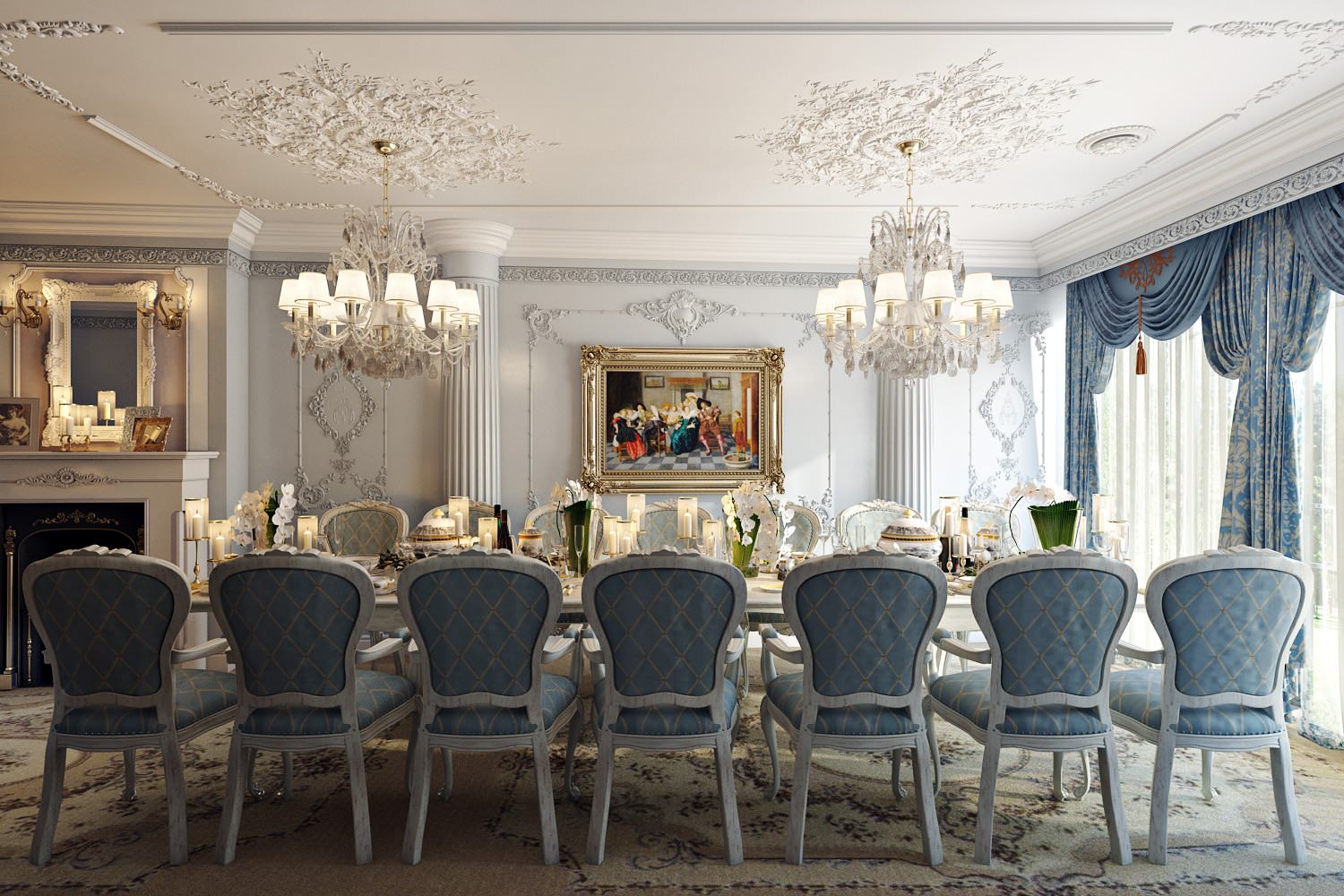 Дизайн банкетного зала в ресторане.