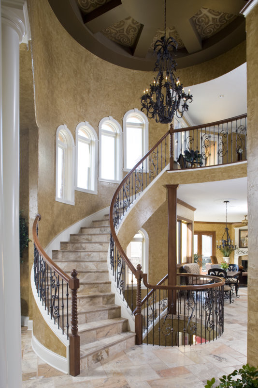 Design ideas for a mediterranean staircase in Indianapolis.