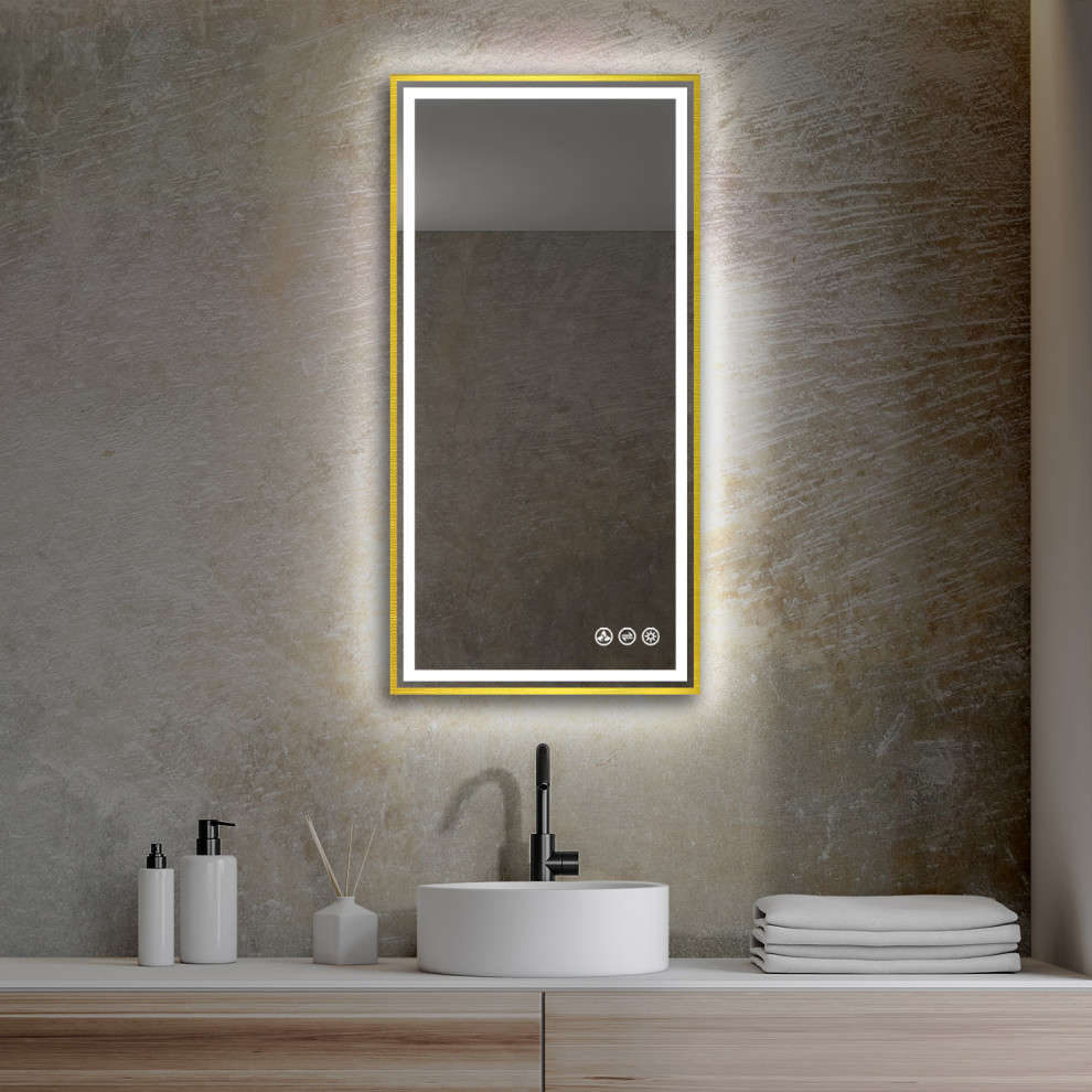 kleankin Elegant Home Mirror Bedroom Bathroom Make-Up Dressing Mirror White 