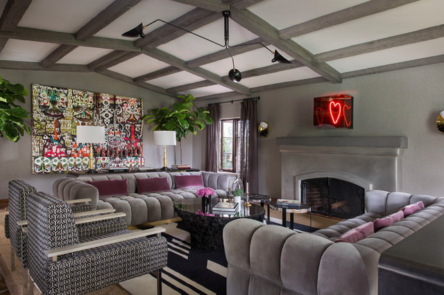 Contemporary Spanish eclectic-living-room
