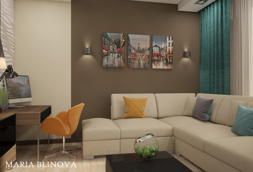 Дизайн-проект однокомнатной квартиры в ЖК Волжская Гавань в стиле минимализм