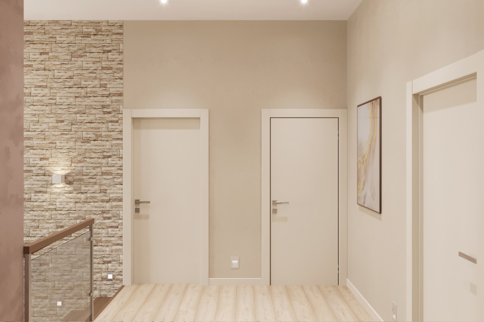 Дом - 130 м2. Лестница + холл