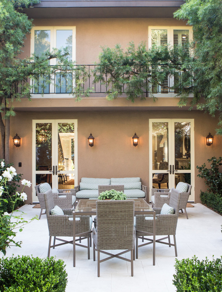 Elegant Townhome in Pasadena Traditional Patio Los Angeles by Charmean Neithart Interiors