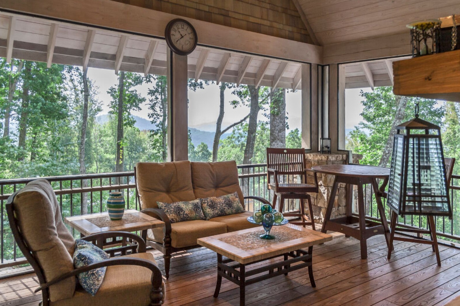 Asheville Ranch Style Custom Homes Craftsman Porch Other by