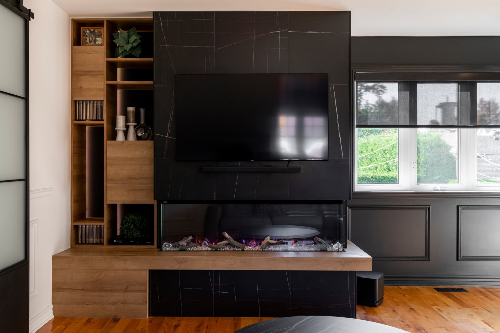 Modern Fireplace Feature Wall Blainville