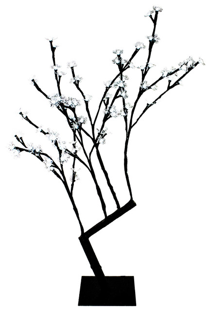 30" Pure White Cherry Tree With 96 LEDs