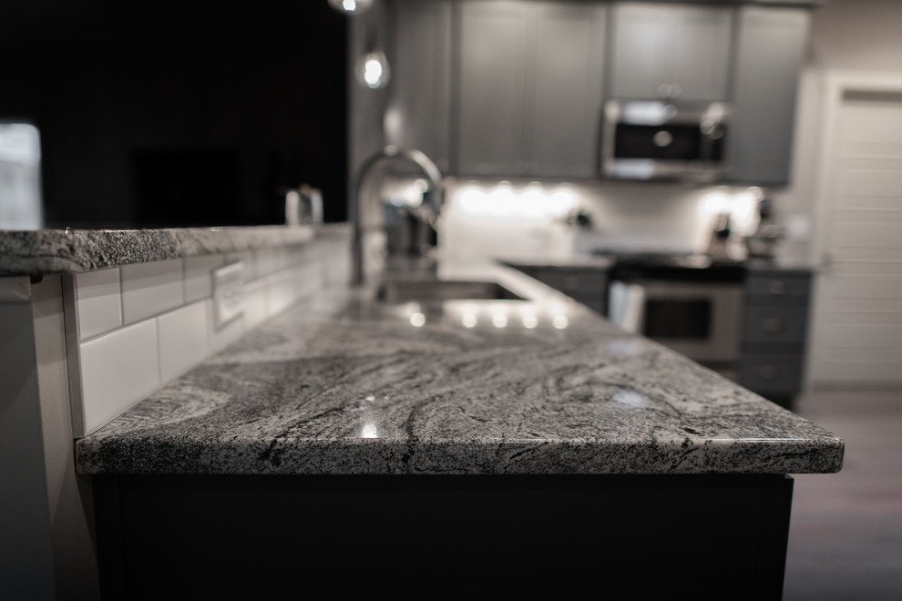 Kitchen makeover with granite countertops