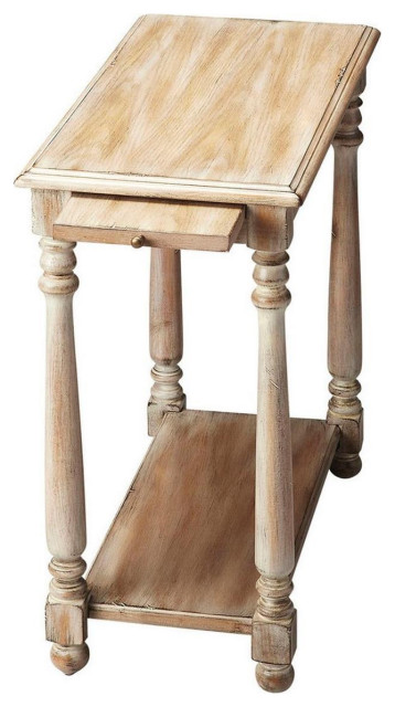 Driftwood Antique Devane Table with Drawer - French Country - Side ...