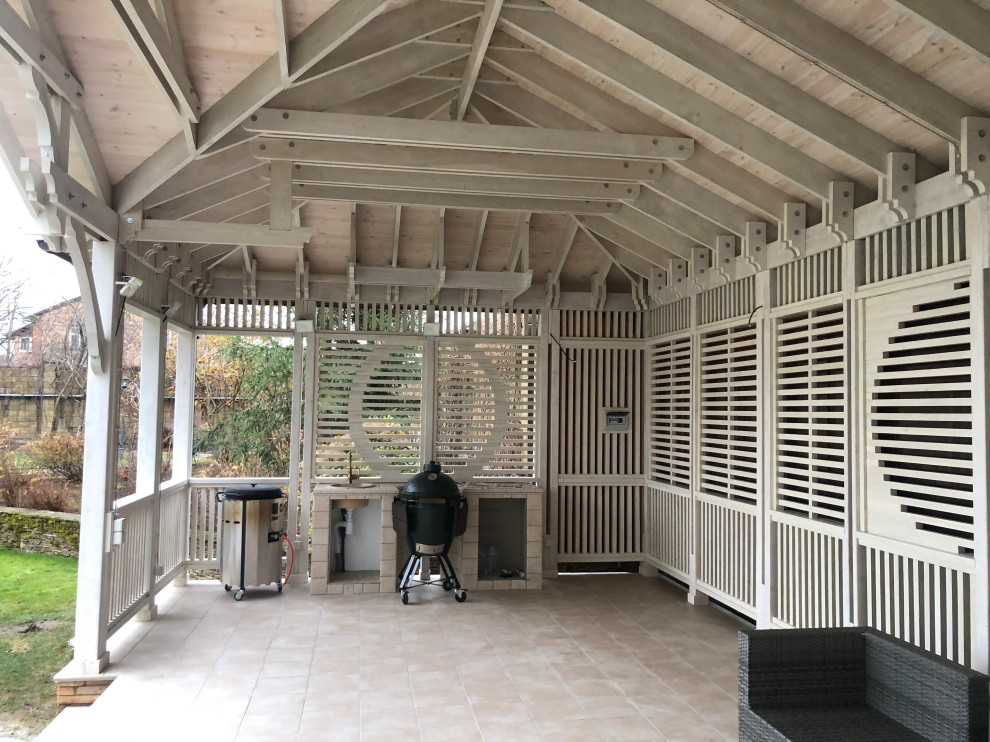 Интерьер открытой террасы.