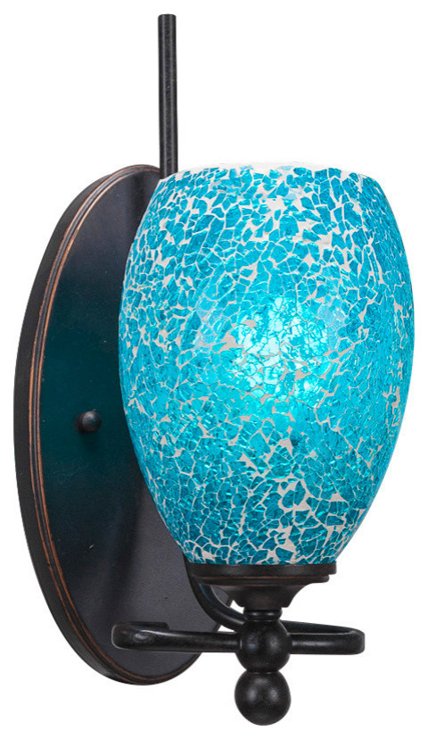 Capri 1-Light Wall Sconce, Turquoise Fusion