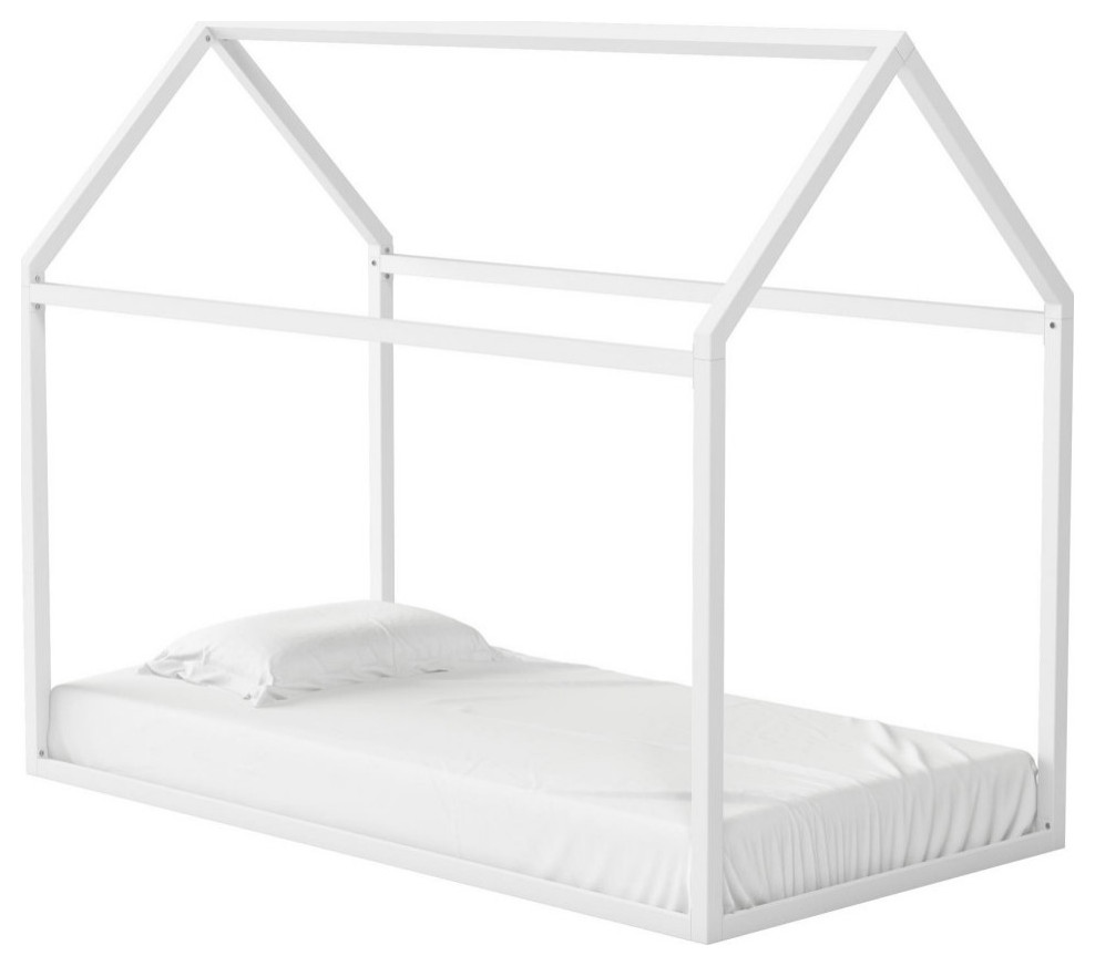 Rowan Valley Skyler Kids Metal House Bed Transitional Kids Beds