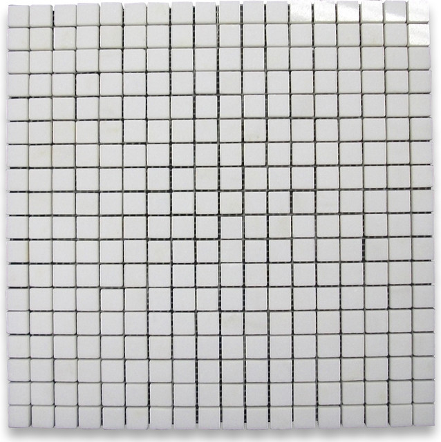 Thassos White 5/8 x 5/8 Square Mosaic Tile Polished - Marble from Greece