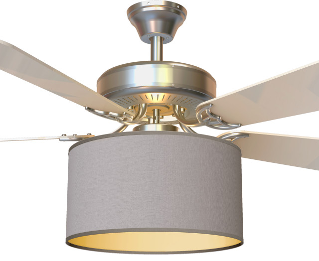 Fantastic Ceiling Fan Shade and Clips Bundle, Gray
