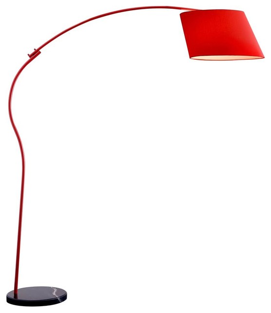Derecho Floor Lamp, Red Contemporary Floor Lamps by ShopLadder