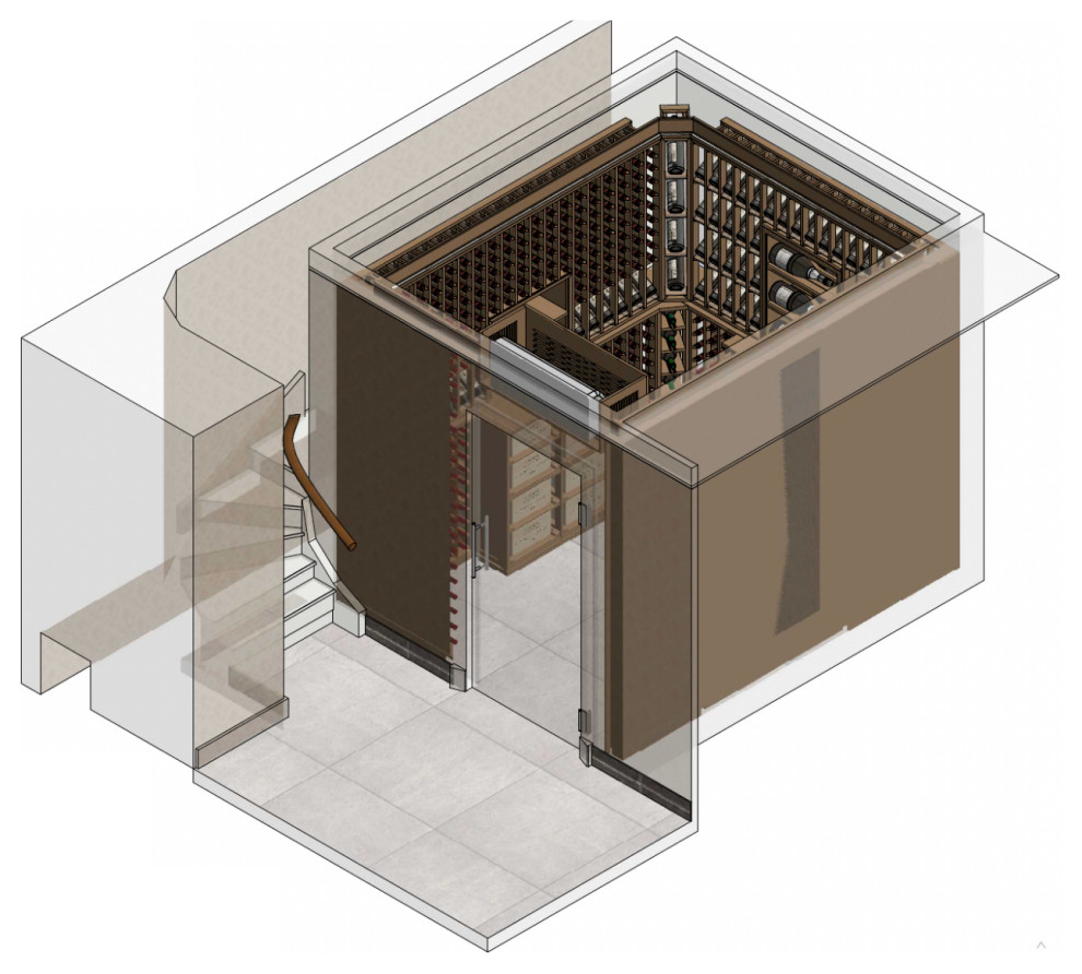 Natural Oak Wine Cellar Modern Wine Cellar Surrey by Sorrells