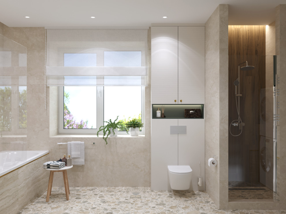 Интерьер ванной комнаты в частном доме