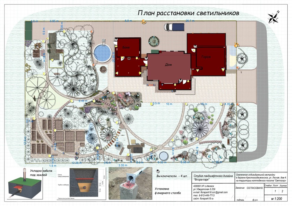 Сад с существующими природными посадками