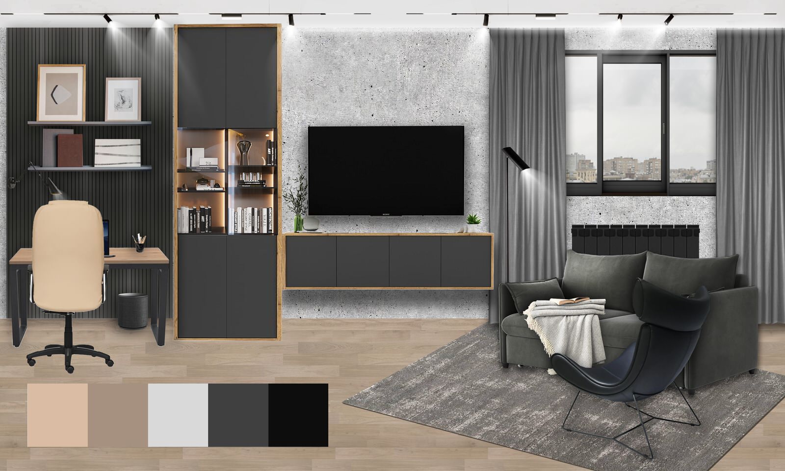 Кухня-гостиная