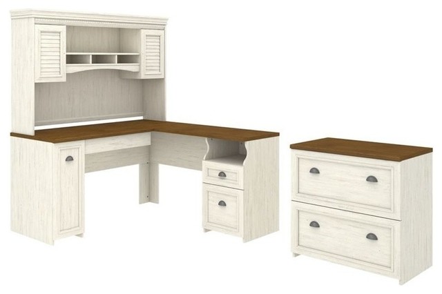 Scranton Co 3 Piece Office Set In Antique White Transitional