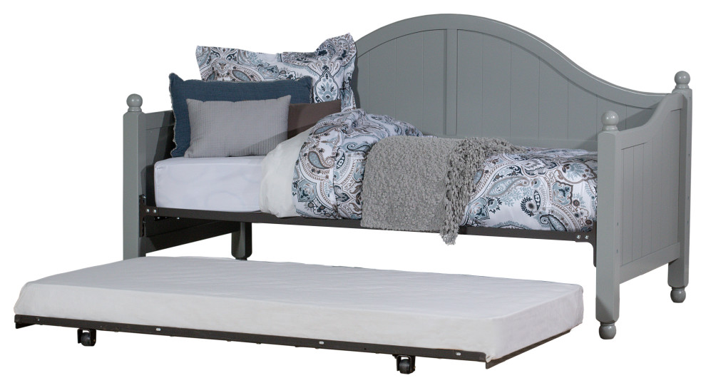 Hillsdale Augusta Wood Daybed With Suspension Deck and Metal Roll Out