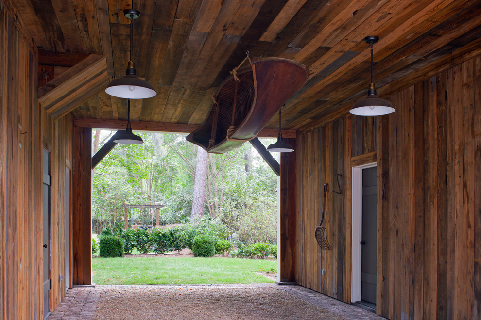 Inspiration for a country garage in Atlanta.