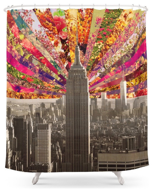 Blooming Ny Shower Curtain Contemporary Shower Curtains By