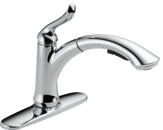 Delta linden single handle pull out