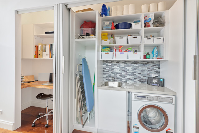 Bright Contemporary Kitchen & Laundry Renovation contemporary-service-yard
