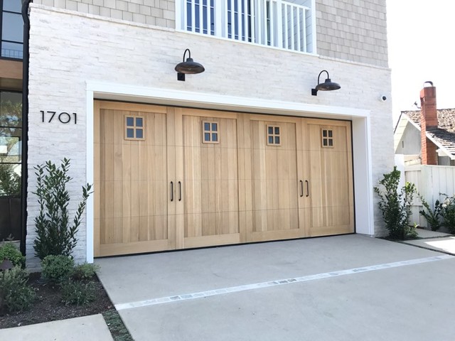 Rift Sawn White Oak Custom Garage Door Contemporary Garage