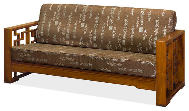 Chinese Rosewood Zi Sofa Couch Chair With Cushion Asian Chinese Rosewood Zi Sofa Couch