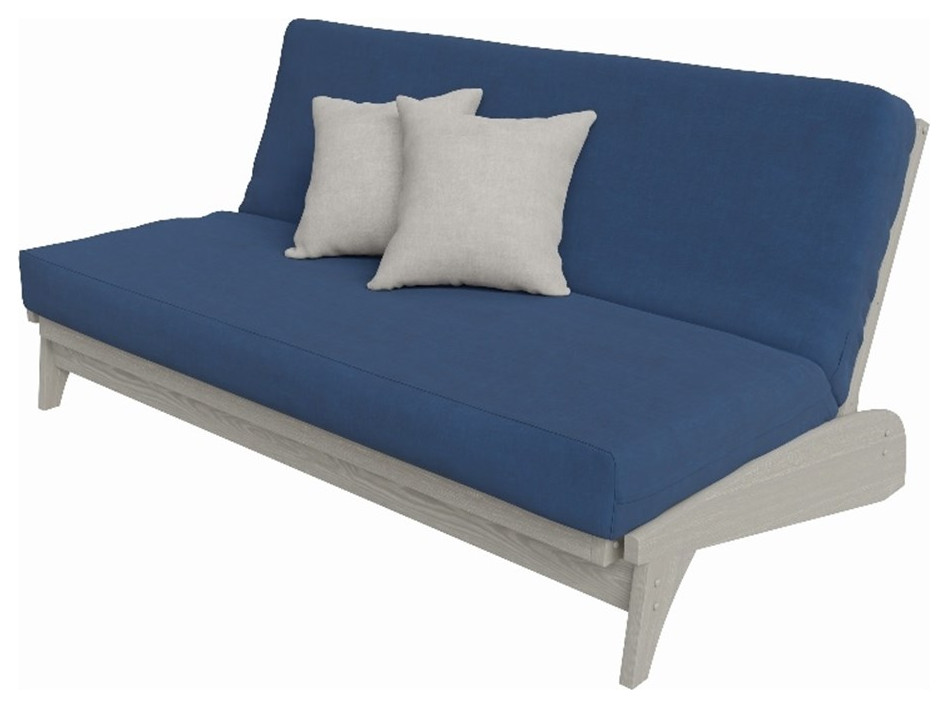 The Dillon all wood Queen Futon Package in Gray with Merlin Futon and