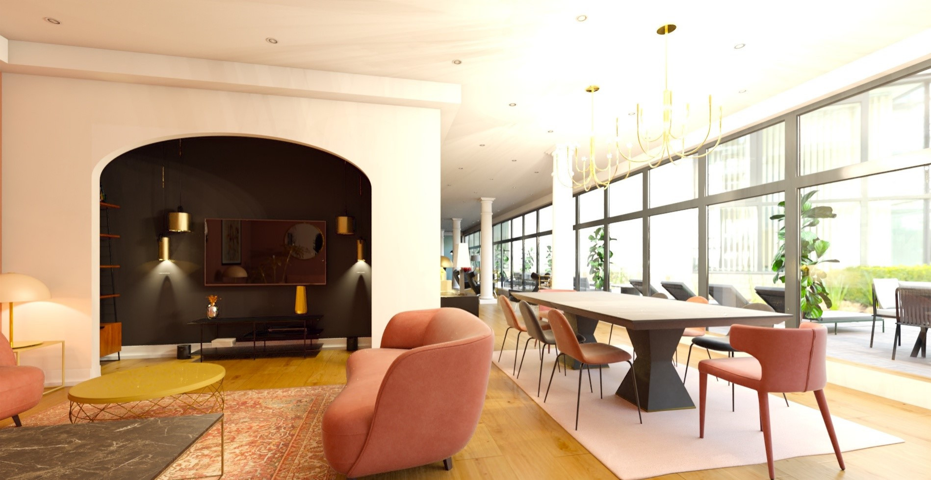 Loft 300 m² dans un immeuble d'affaires réhabilité.