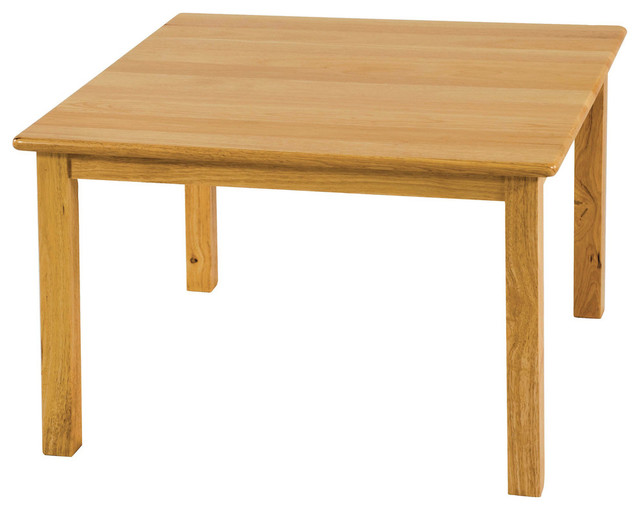 30" Square Hardwood Table, With 18" Legs