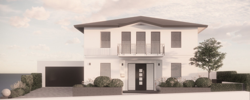 Klassisch moderner Vorgarten