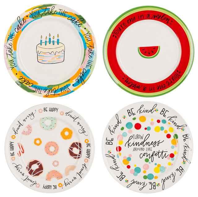 Whimsical S 4 11 Plates Contemporary Dinner By Glory Whimsical S 4 11 Plates Contemporary