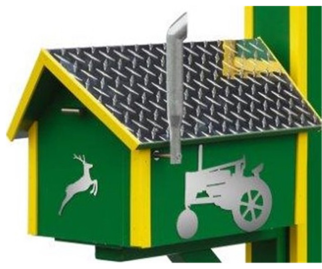 Tractor Deluxe Mailbox Rustic Mailboxes by Furniture Barn USA Houzz