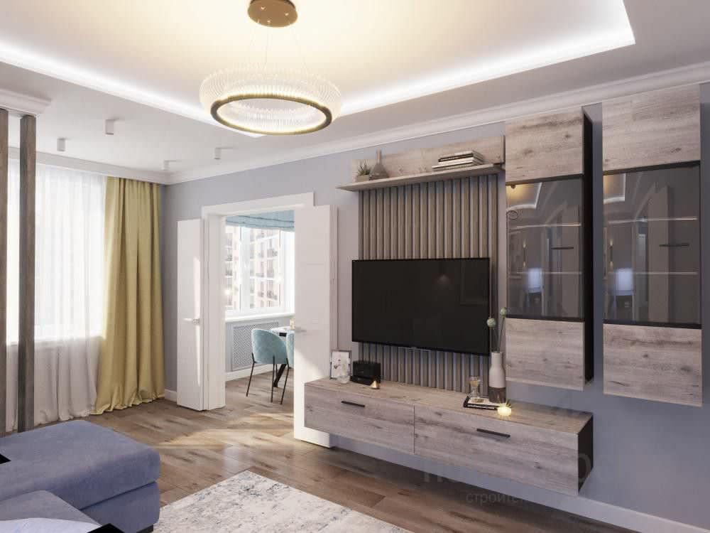 Дизайн-проект трехкомнатной квартиры площадью 87 кв.м в ЖК «Лучи»