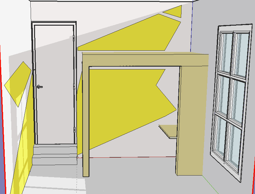 Fresque murale géométrique projet 3D