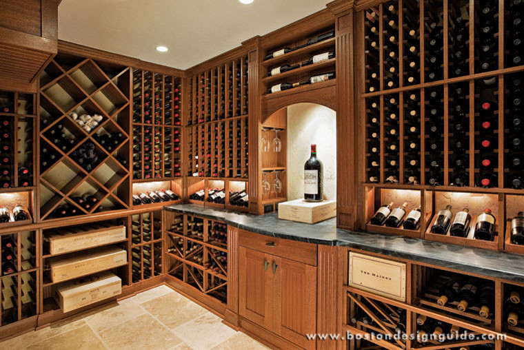 This is an example of a wine cellar in Boston.