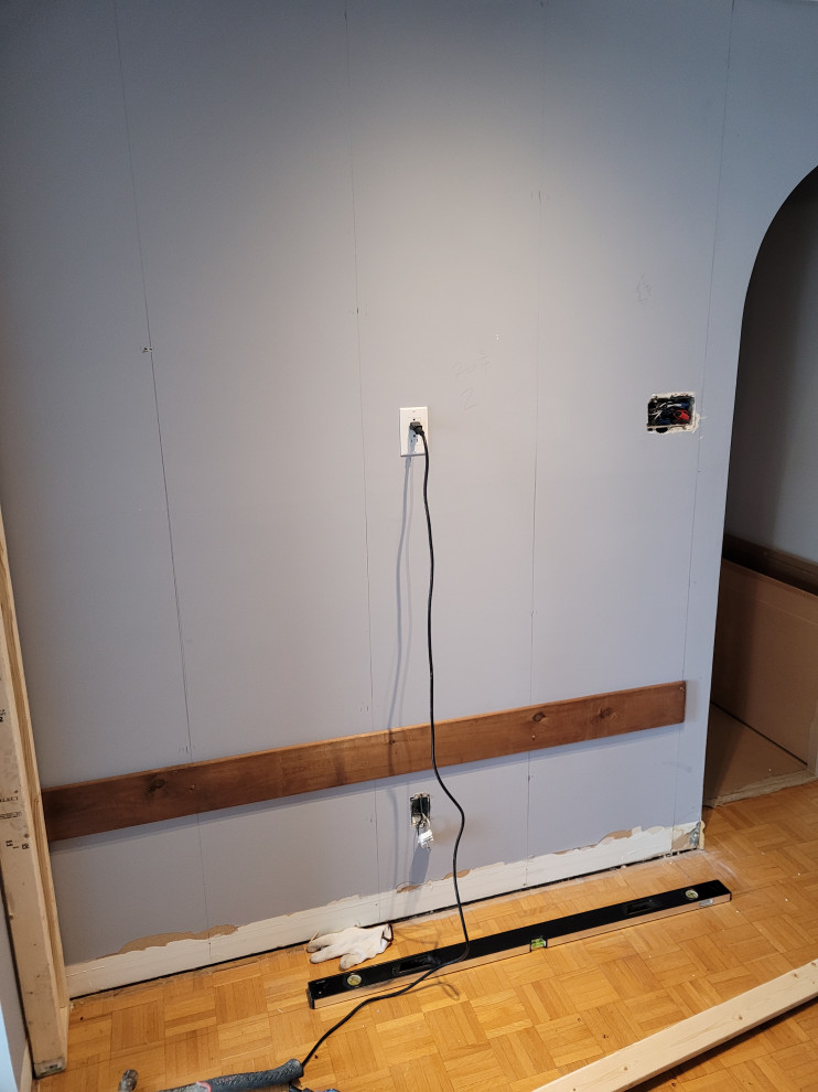 Media wall with Fireplace