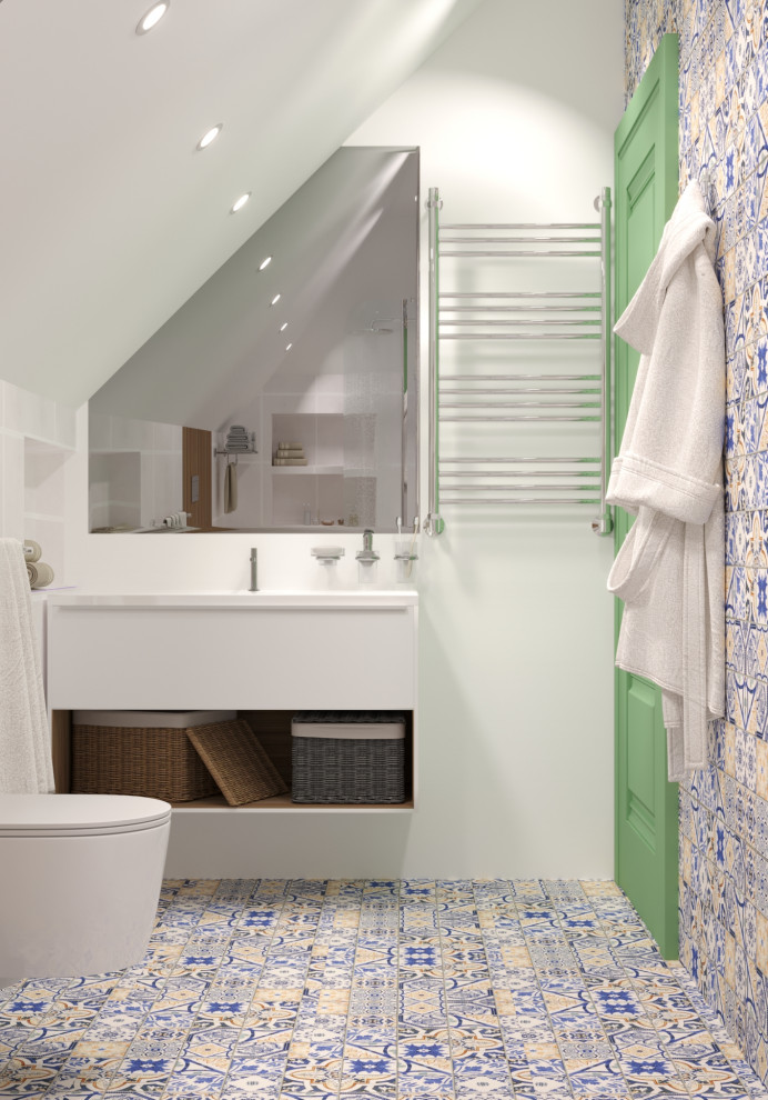 Ванная комната в мансарде