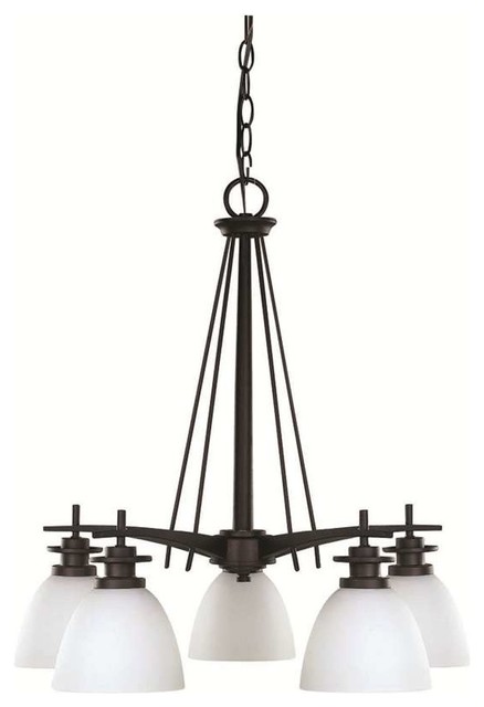 Canarm New Yorker 5 Light Chandelier in Oil Rubbed Bronze